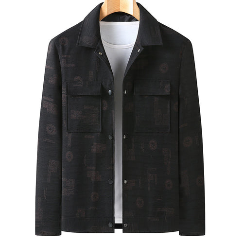 Herren Leichte Hemdjacke mit strukturierter Druckoptik und aufgesetzten Brusttaschen Shop Nory