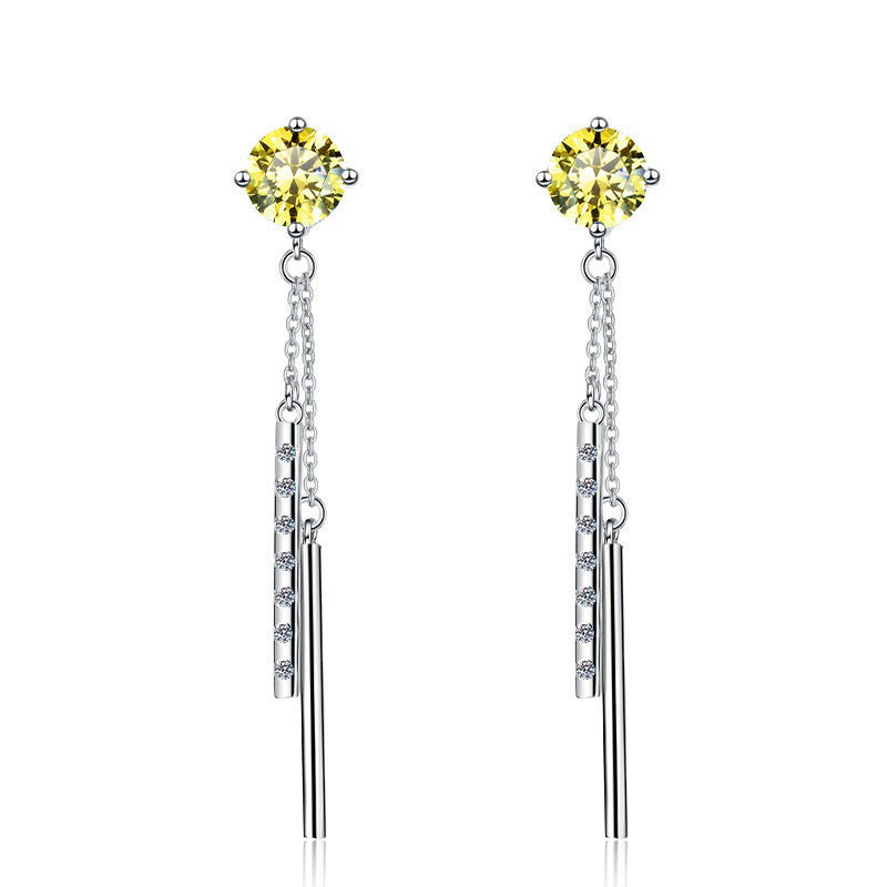 Damen Ohrstecker im modernen Design mit abnehmbaren Glitzerstäben Shop Nory