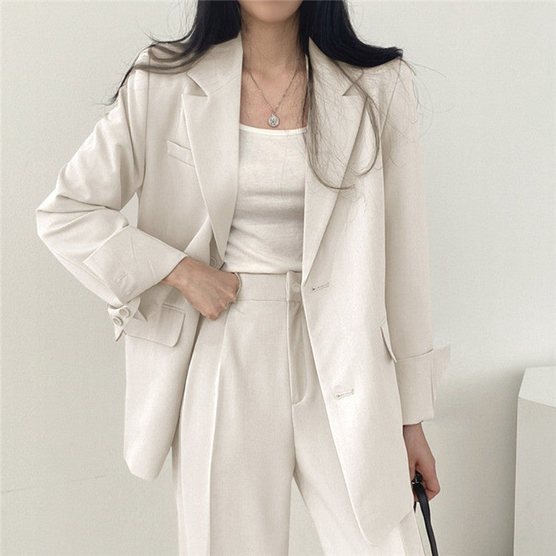 Damen elegantes Blazer-Set mit weitem Schnitt