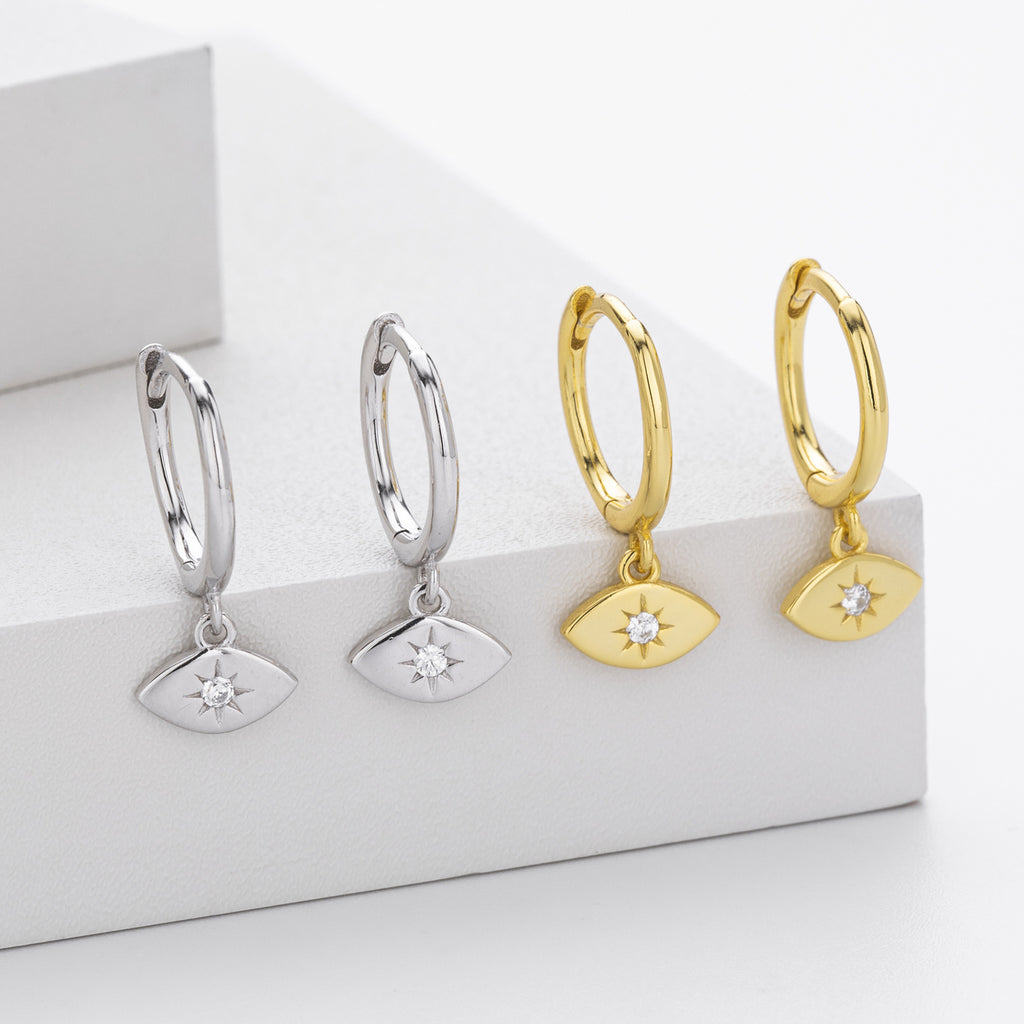 Damen Ohrhänger mit schützendem Augenanhänger aus 925 Sterling Silber Shop Nory