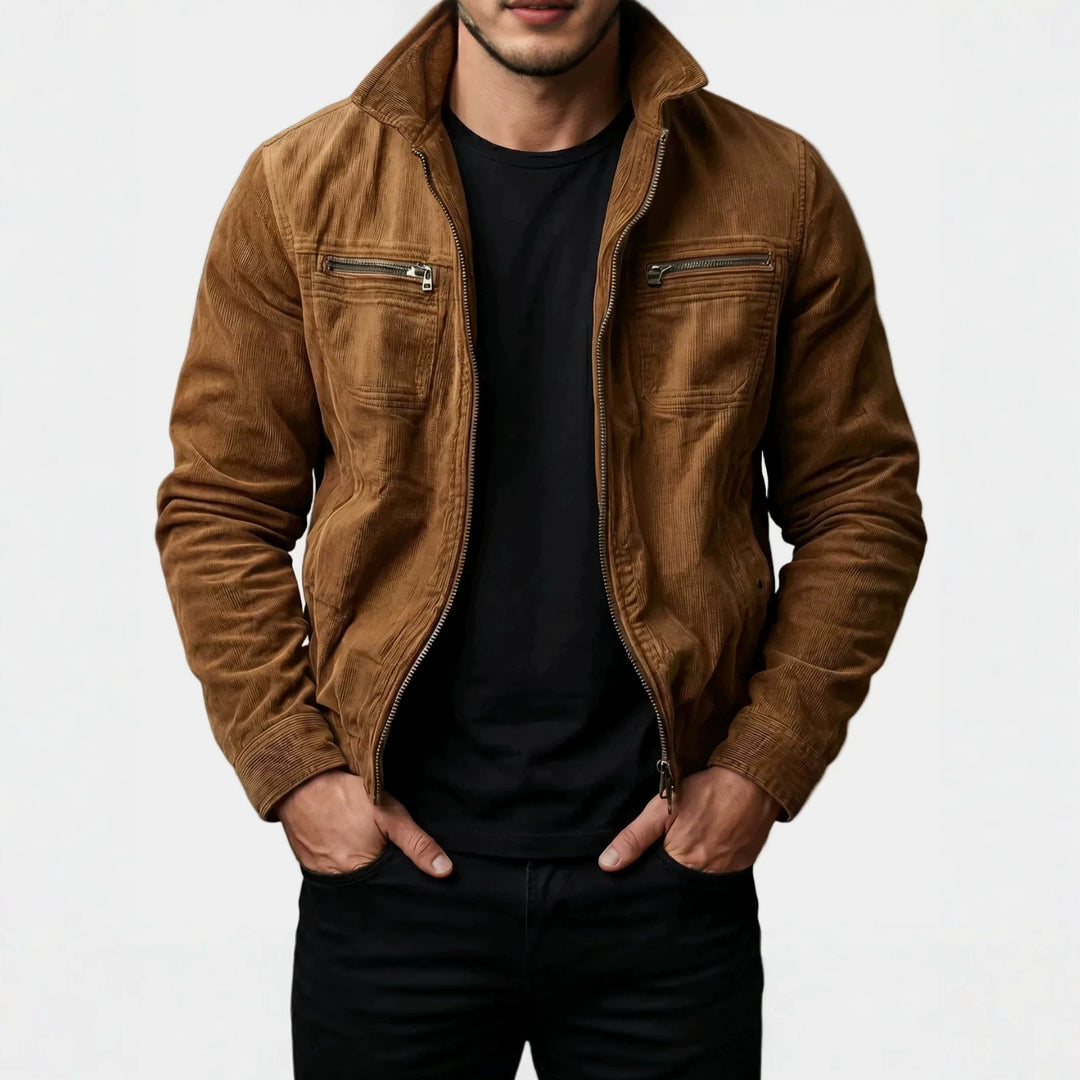 Herren Modische Übergangs-Utility-Jacke mit Reißverschluss