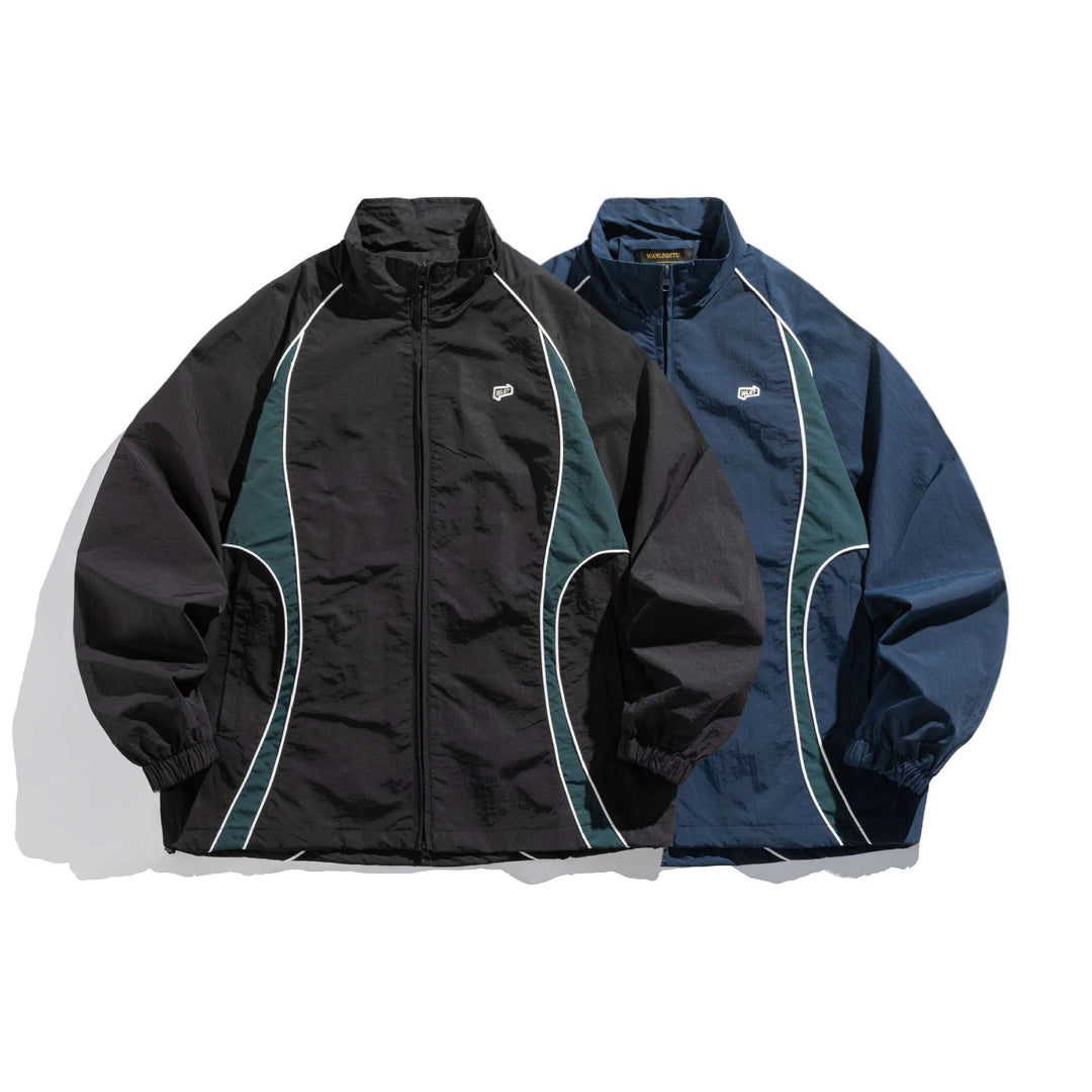 Unisex Leichte Boxy-Trackjacke mit Kontrastpaspeln Shop Nory
