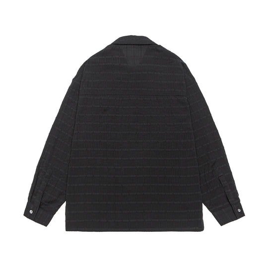 Unisex Texturierte Oversize‑Hemdjacke mit Brusttasche Shop Nory