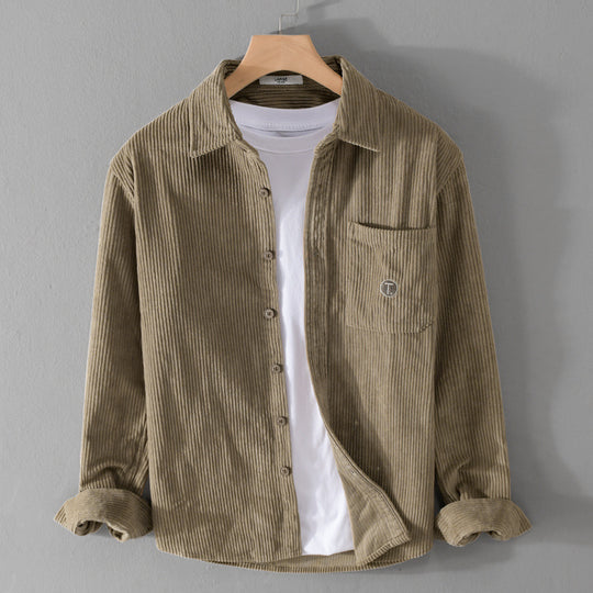 Herren Feincord-Überhemd mit weichem Griff, seitlich verlängerter Saum und Brusttasche Shop Nory