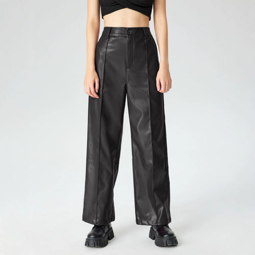 Damen Elegante Kunstlederhose Shop Nory
