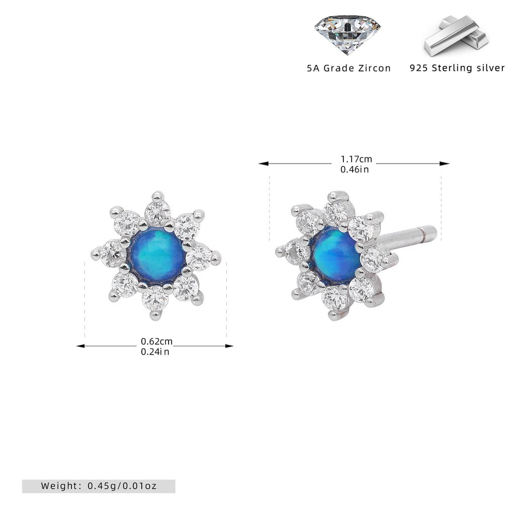 Damen Ohrstecker mit funkelndem Zirkonstern-Design aus 925 Sterling Silber Shop Nory
