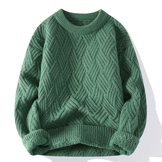 Damen grobgestrickter Oversize-Pullover mit Zopfmuster und elastischem Rippbund Shop Nory