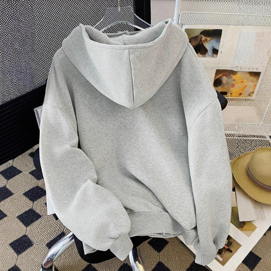 Damen Oversized Kapuzenjacke mit asymmetrischem Reißverschluss und Cut-Out-Detail Shop Nory