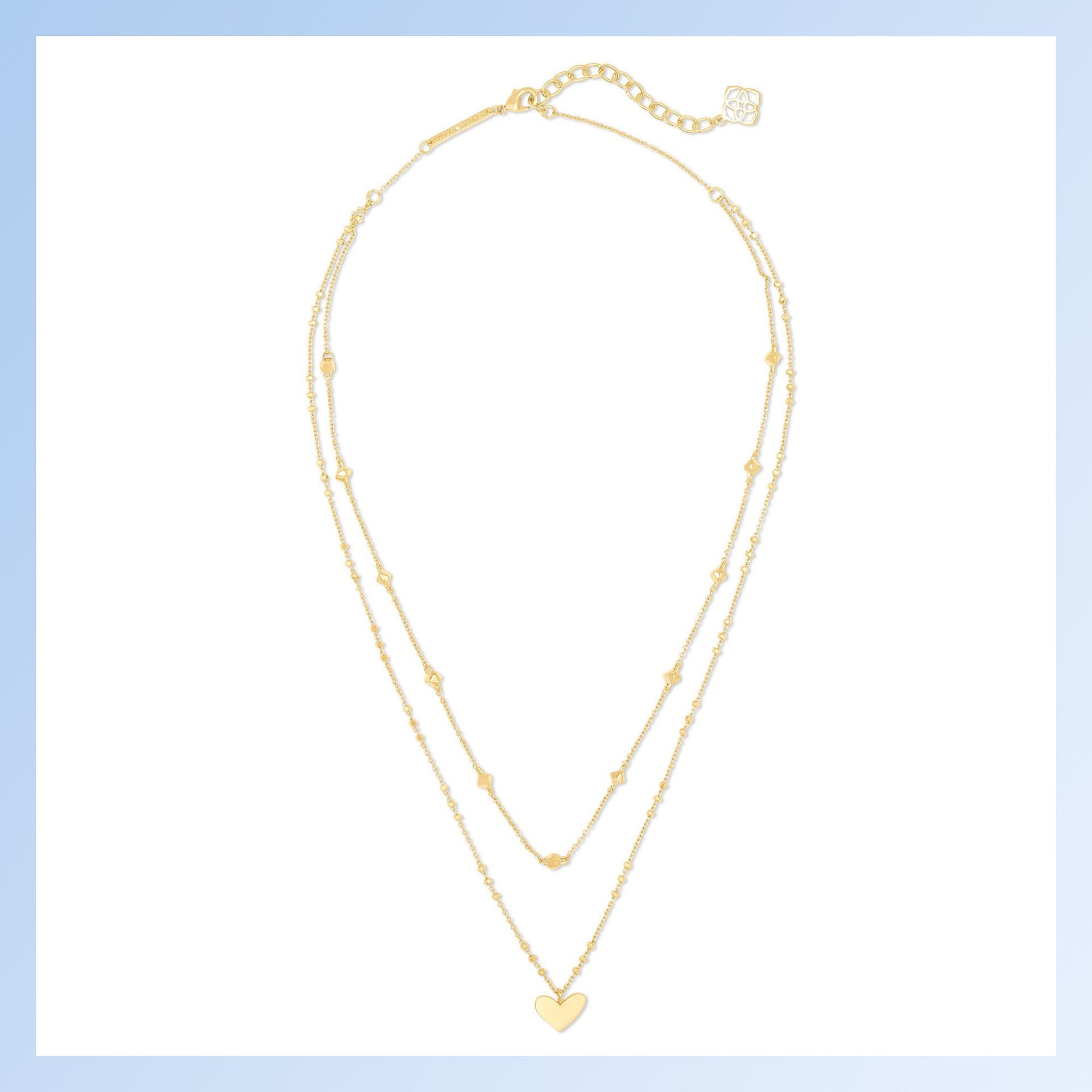 Damen Halskette mit mehrlagigem Design und Herzanhänger Shop Nory