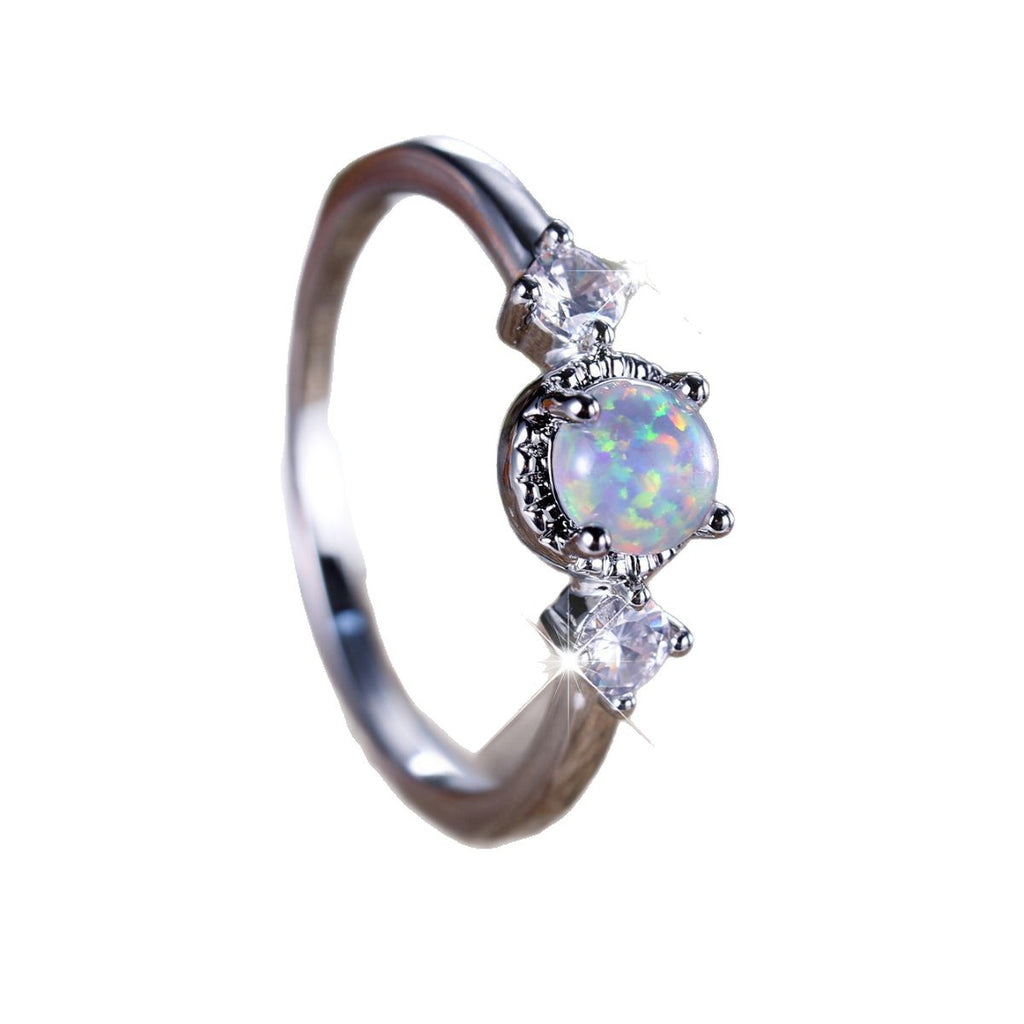 Damen Ring mit funkelndem Opal und eleganter Zirkonia-Verzierung Shop Nory 1782016025