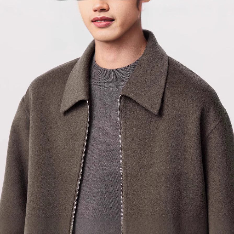 Herren Kurzjacke aus Wollmix mit Reißverschluss und Hemdkragen Shop Nory