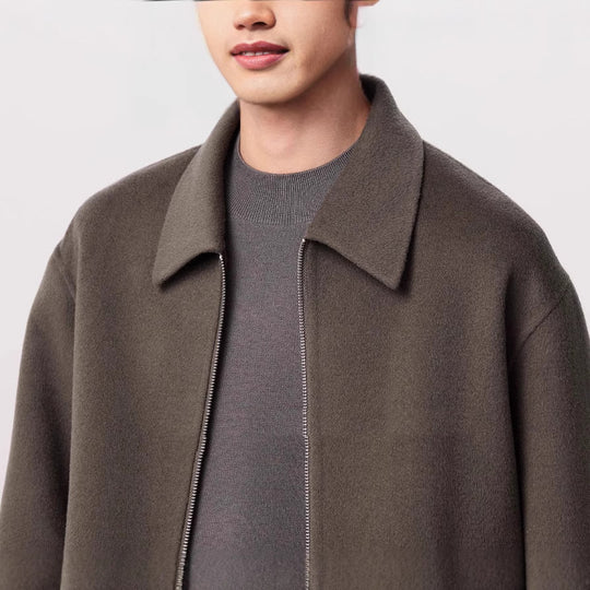 Herren Kurzjacke aus Wollmix mit Reißverschluss und Hemdkragen Shop Nory