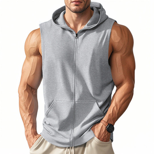 Herren ärmelloses Kapuzenshirt aus atmungsaktivem Material