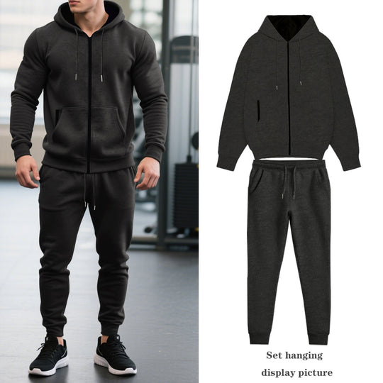 Herren nan zweiteiliges Performance Fleece Jogginganzug-Set mit Kapuzenjacke, verdecktem Reißverschluss und tapered Jogginghose Shop Nory