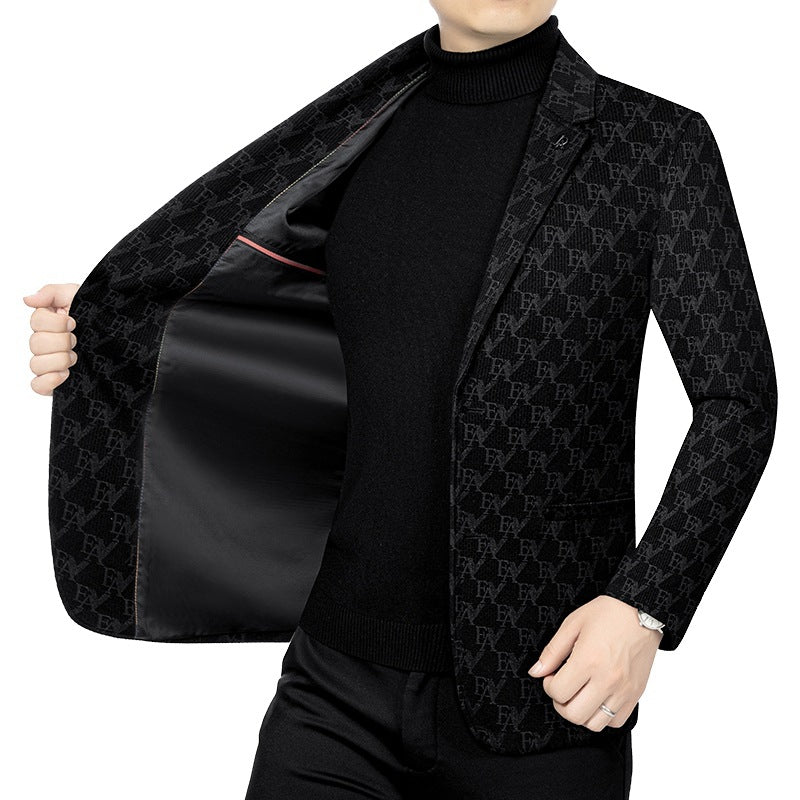 Herren Modernes Einreihiges City-Blazer mit aufgesetzten Taschen und leichter Halbfütterung Shop Nory