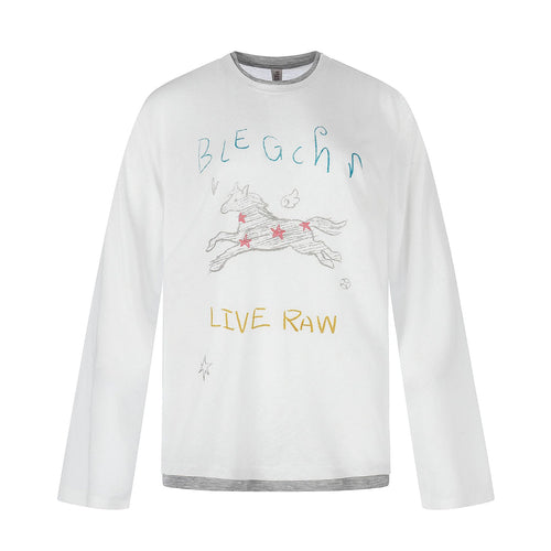 Damen Langarmshirt mit illustrativem Pferde‑Print und Lagenoptik Shop Nory