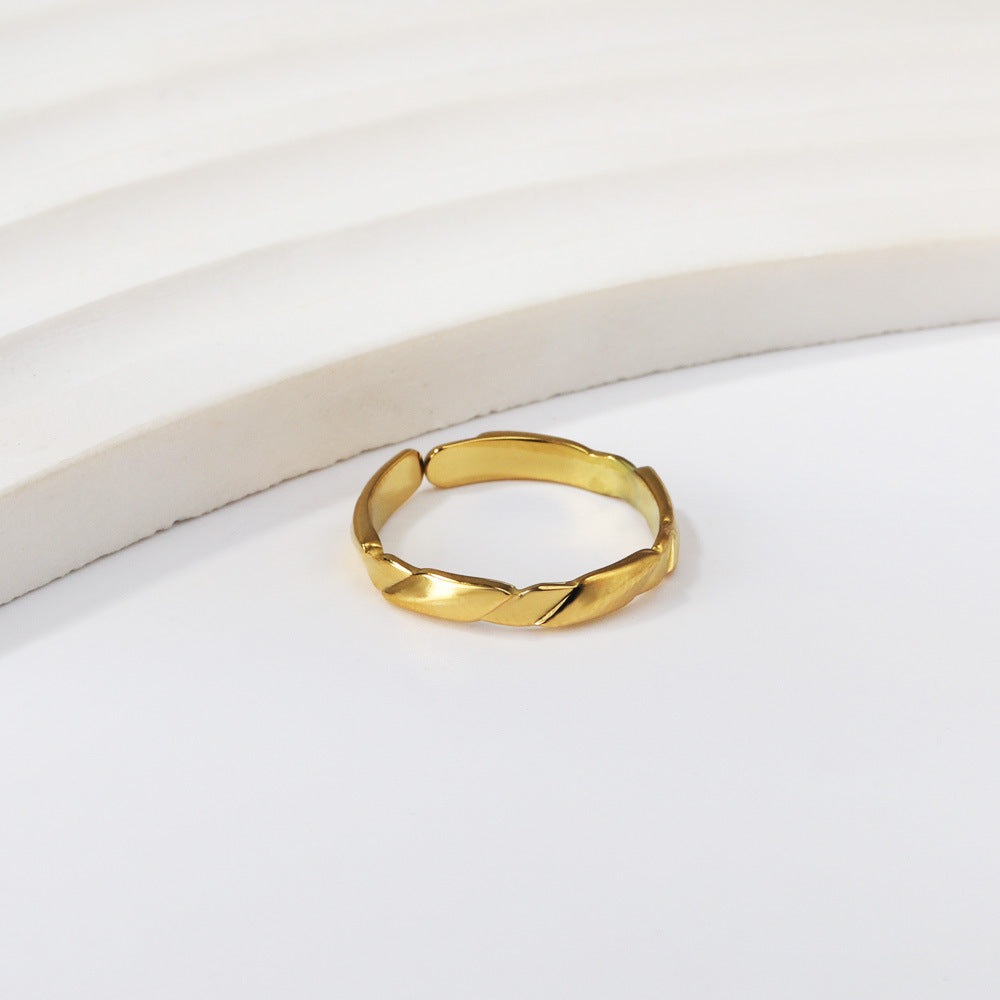 Damen stilvoller, eleganter Ring mit geschwungenem Design Shop Nory