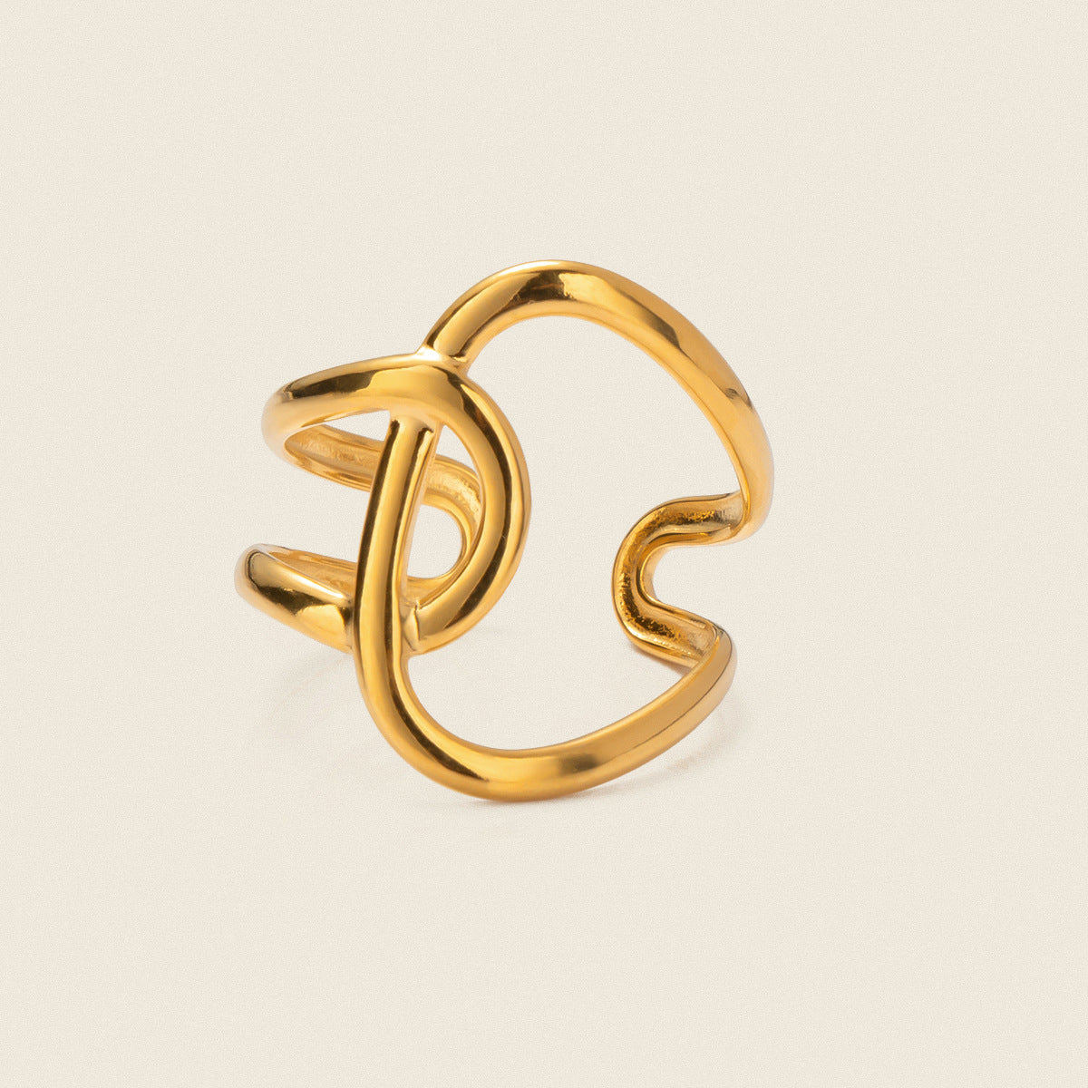 Damenring aus Edelstahl mit einzigartigem, modernem Design Shop Nory