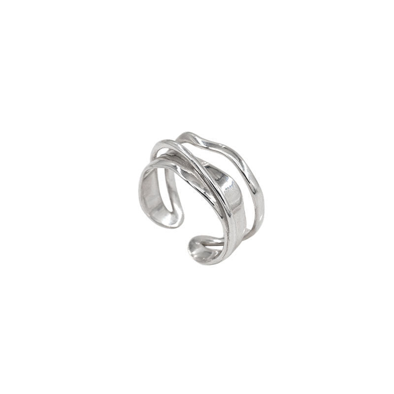 Damen Ring Set mit elegantem geschlungenem Design aus hochwertigem Silber Shop Nory