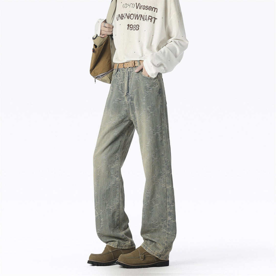 Herren Weite Jeans mit einzigartigem Muster und hohem Tragekomfort