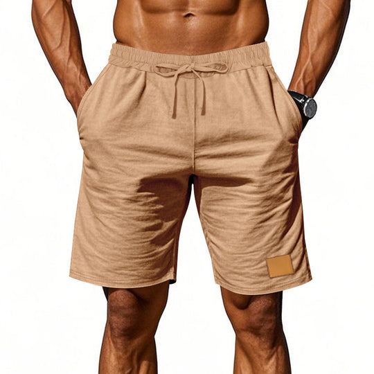 Herren nan Kordelzug-Bermuda aus weichem Baumwollmix mit elastischem Bund und Seitentaschen