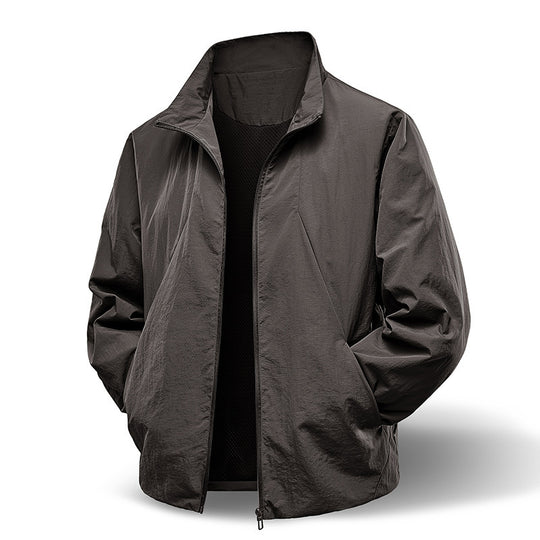 Herren Ultraleichter winddichter Übergangsblouson mit Stehkragen und verdecktem Reißverschluss Shop Nory