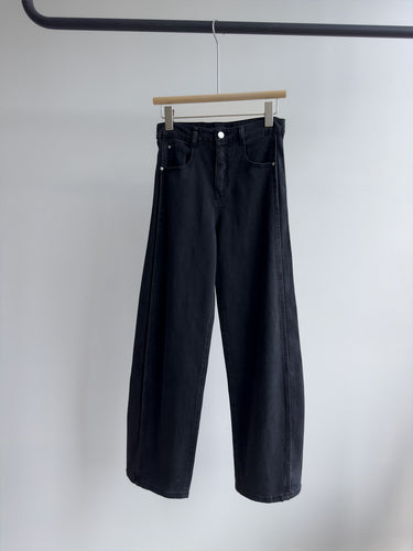 Damen Hoch sitzende Weitbein Denim Hose Shop Nory