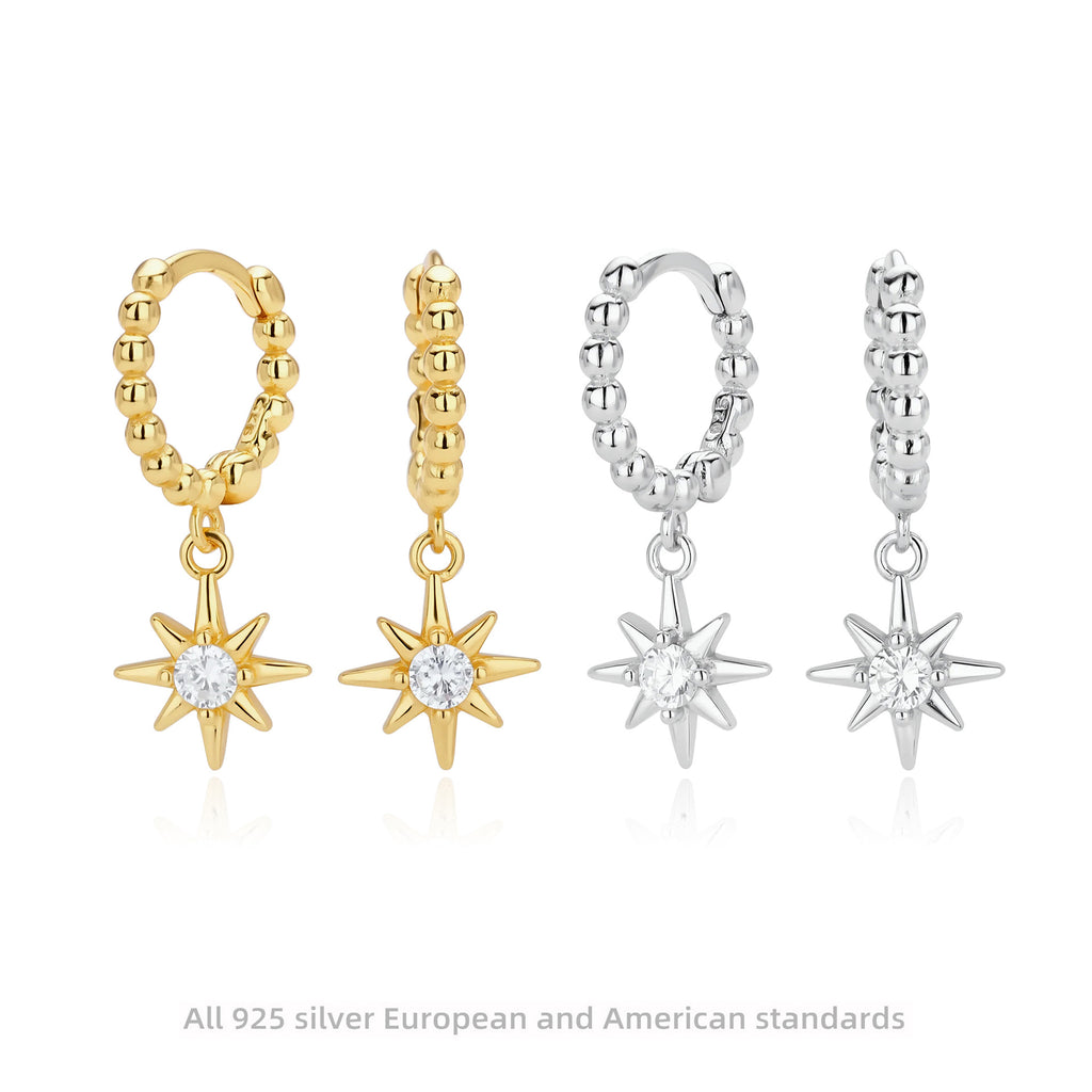 Damen Ohrhänger aus 925er Sterlingsilber mit funkelndem Zirkonanhänger Shop Nory