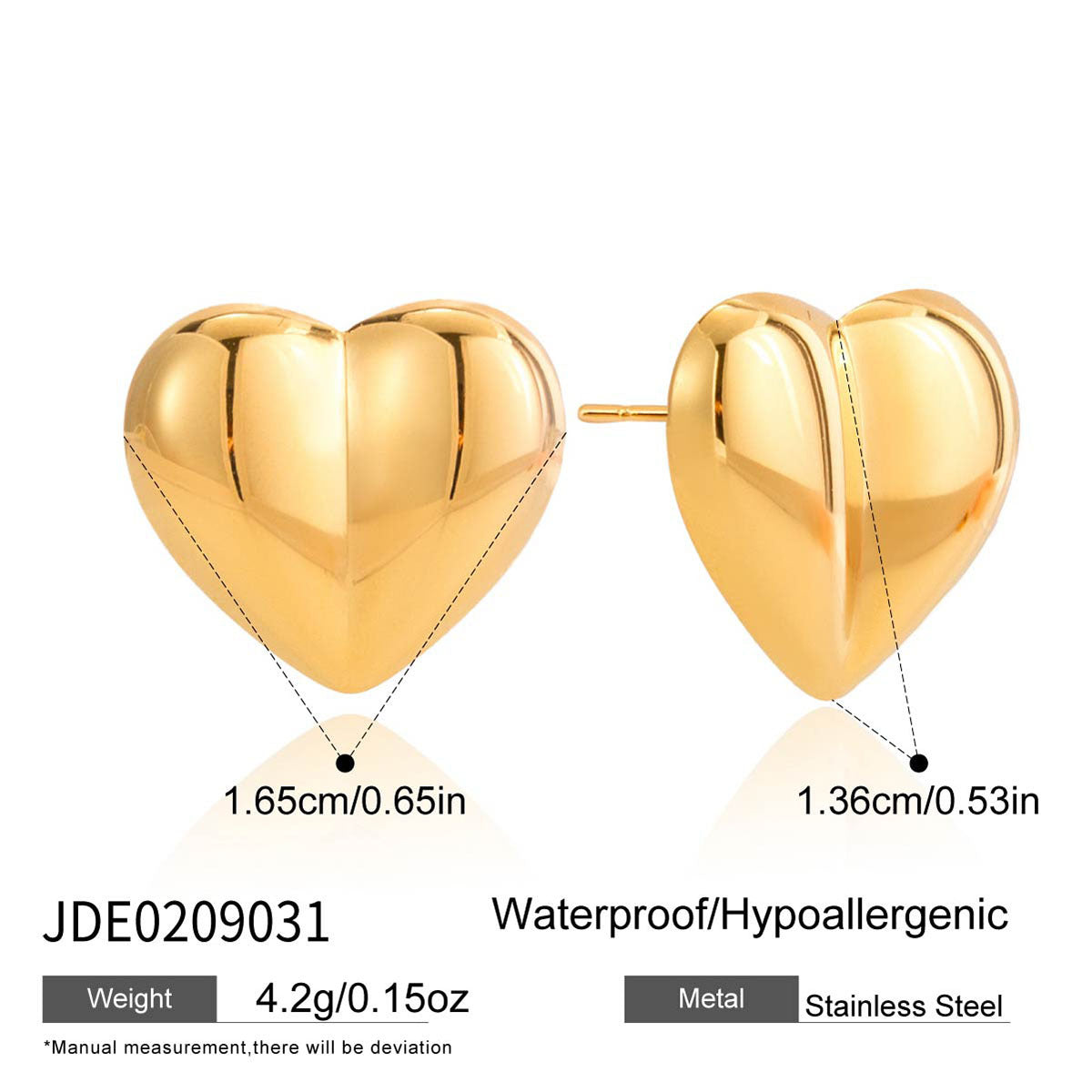 Damen offenes Armband mit herzförmigem Design aus hypoallergenem Edelstahl Shop Nory