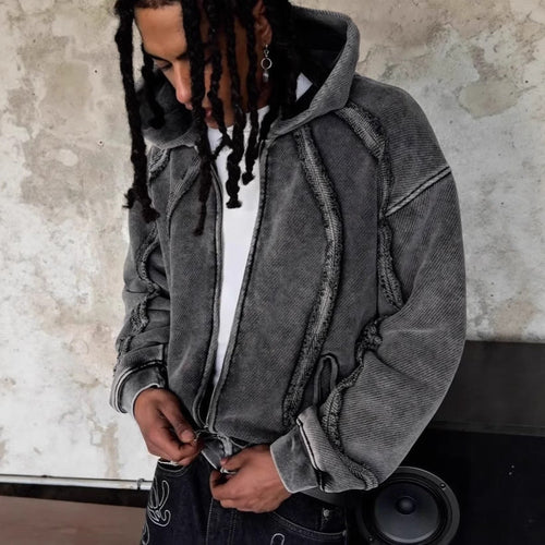 Herren Urbaner Kapuzenpullover aus strukturiertem Material Shopnory