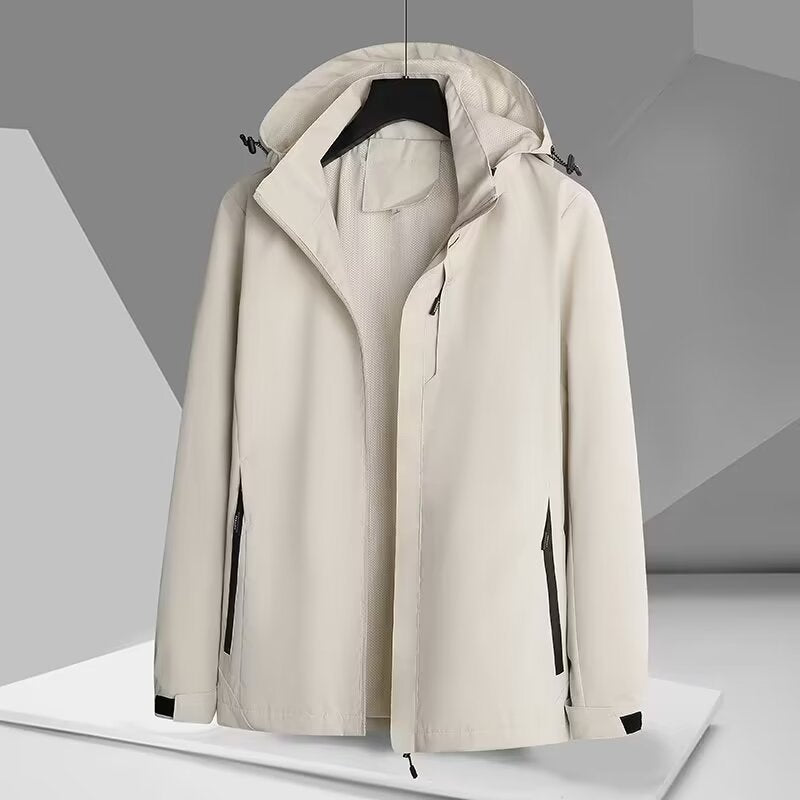 Herren Wind- und Wasserabweisende Softshelljacke mit Kapuze, atmungsaktiver Membran und verdecktem Reißverschluss Shop Nory