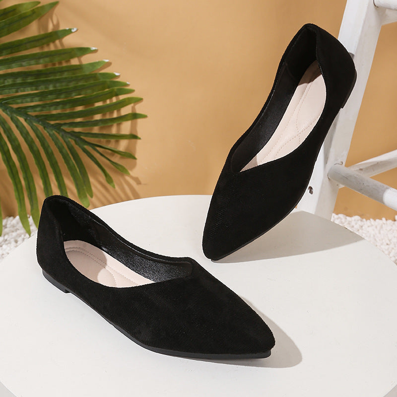 Damen elegante Ballerina-Schuhe mit spitzem Design und komfortabler Innensohle