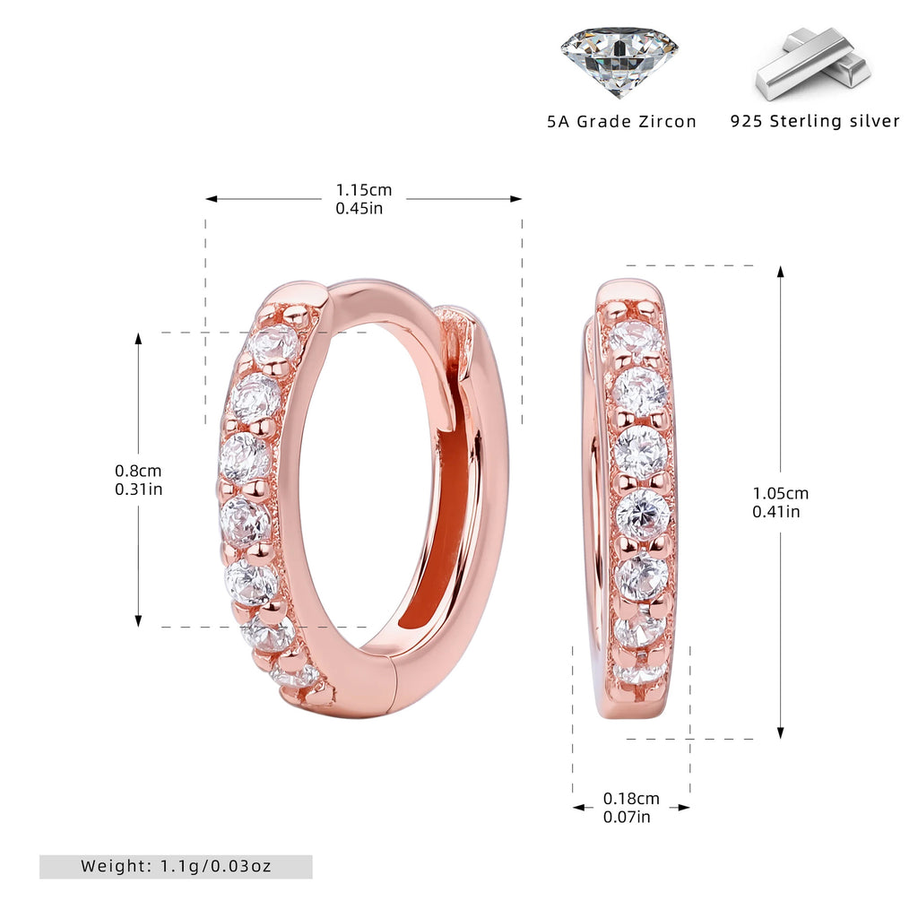 Damen Creolen mit funkelnden Zirkonsteinen und hochwertiger 925 Sternsilberfassung Shop Nory