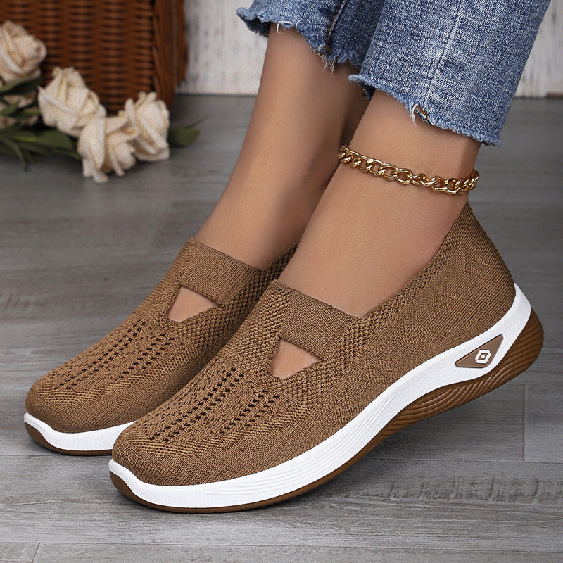 Damen Atmungsaktive Freizeit-Slipper mit elastischem Einschlupf und flexibler Sohle Shopnory