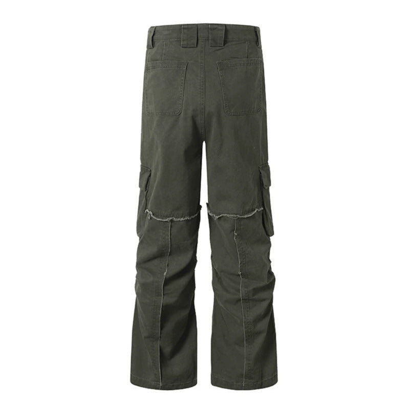 Damen Weite Cargo-Culotte-Hose mit hoher Taille, Multi‑Taschen und sichtbaren Nahtdetails Shop Nory