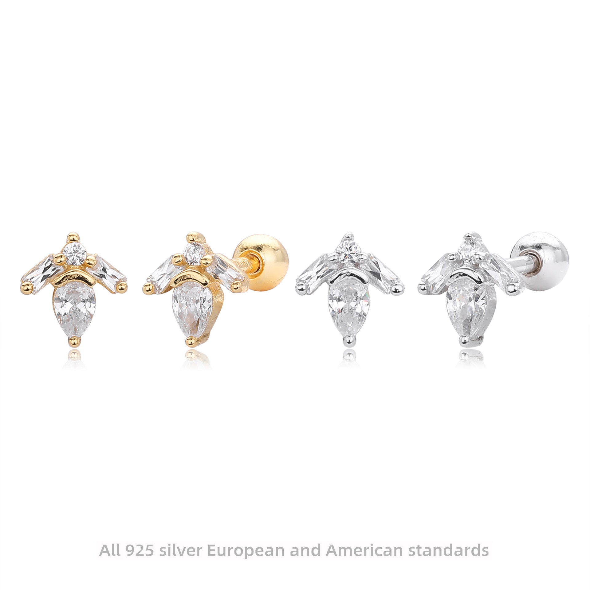 Damen Ohrstecker mit funkelndem Zirkon-Besatz und elegantem Design Shop Nory