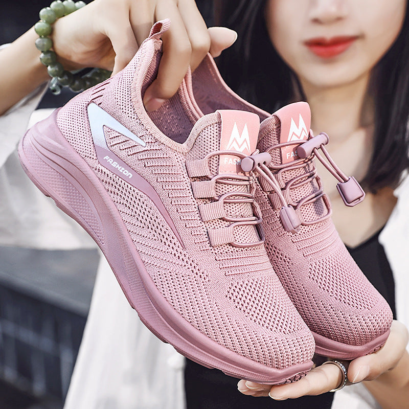 Damen nan leichte Strick-Sneaker mit Schnellverschluss, atmungsaktiver Sockenkonstruktion und stoßdämpfender EVA-Sohle Shop Nory