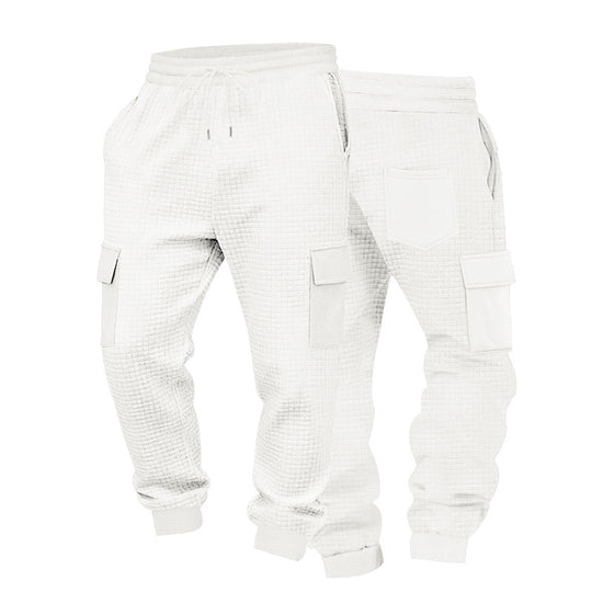 Herren Cargo-Jogginghose mit Waffelstruktur, elastischem Bund und Klappentaschen Shop Nory
