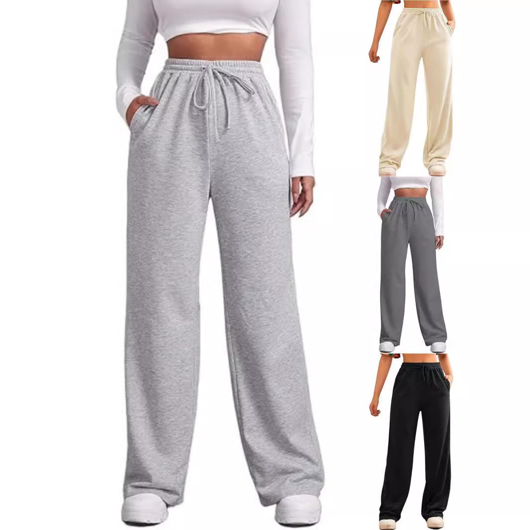 Damen nan fließende Relax-Palazzohose mit hohem Komfortbund, Kordelzug und seitlichen Einschubtaschen Shop Nory