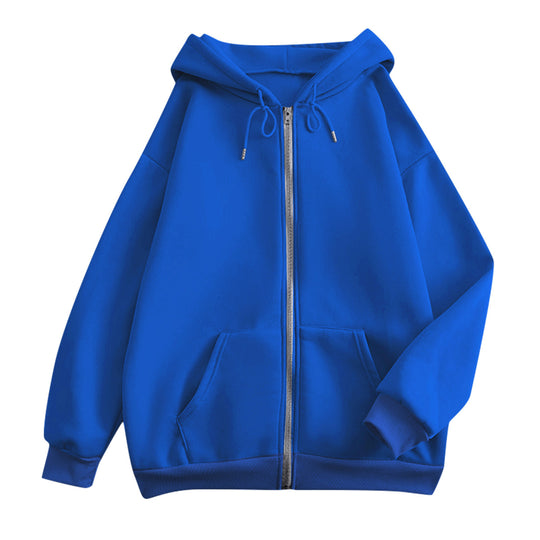 Unisex nan extraweiche oversized Zip-Hoodie mit Kängurutaschen, Kapuze mit Kordelzug und gerippten Bündchen Shop Nory