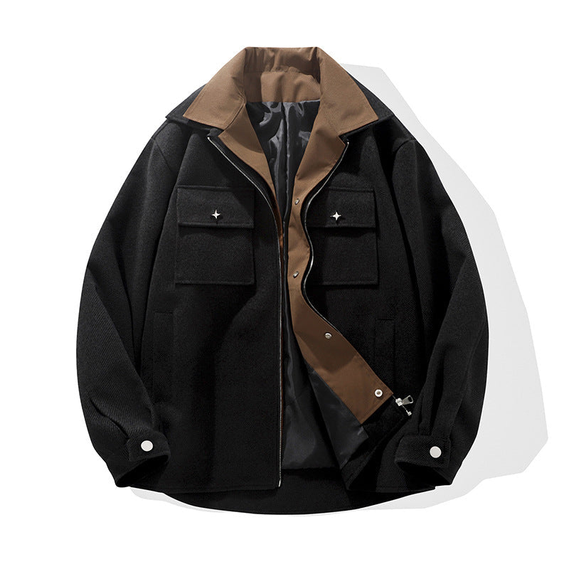 Herren trendige Übergangsjacke mit zwei praktischen Taschen