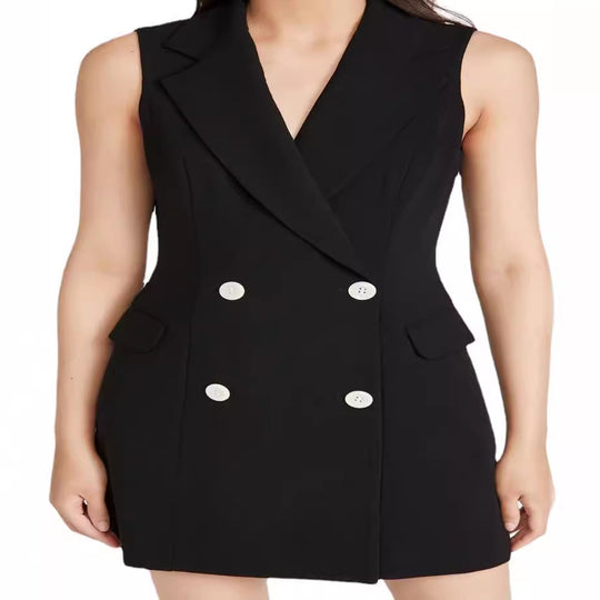 Damen Ärmelloses Doppelreiher‑Blazerkleid mit taillierter Schnittführung Shop Nory