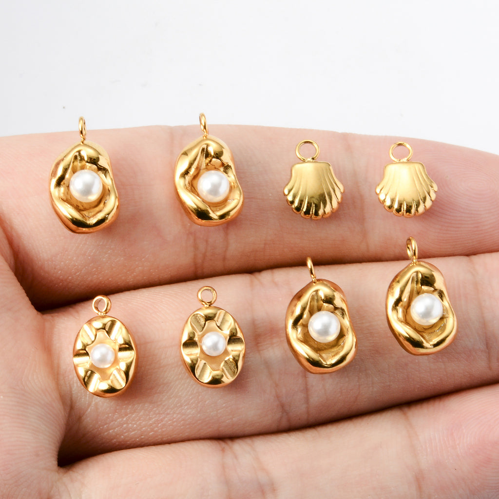 Damen Muschelanhänger aus hochwertigem Gold Shop Nory