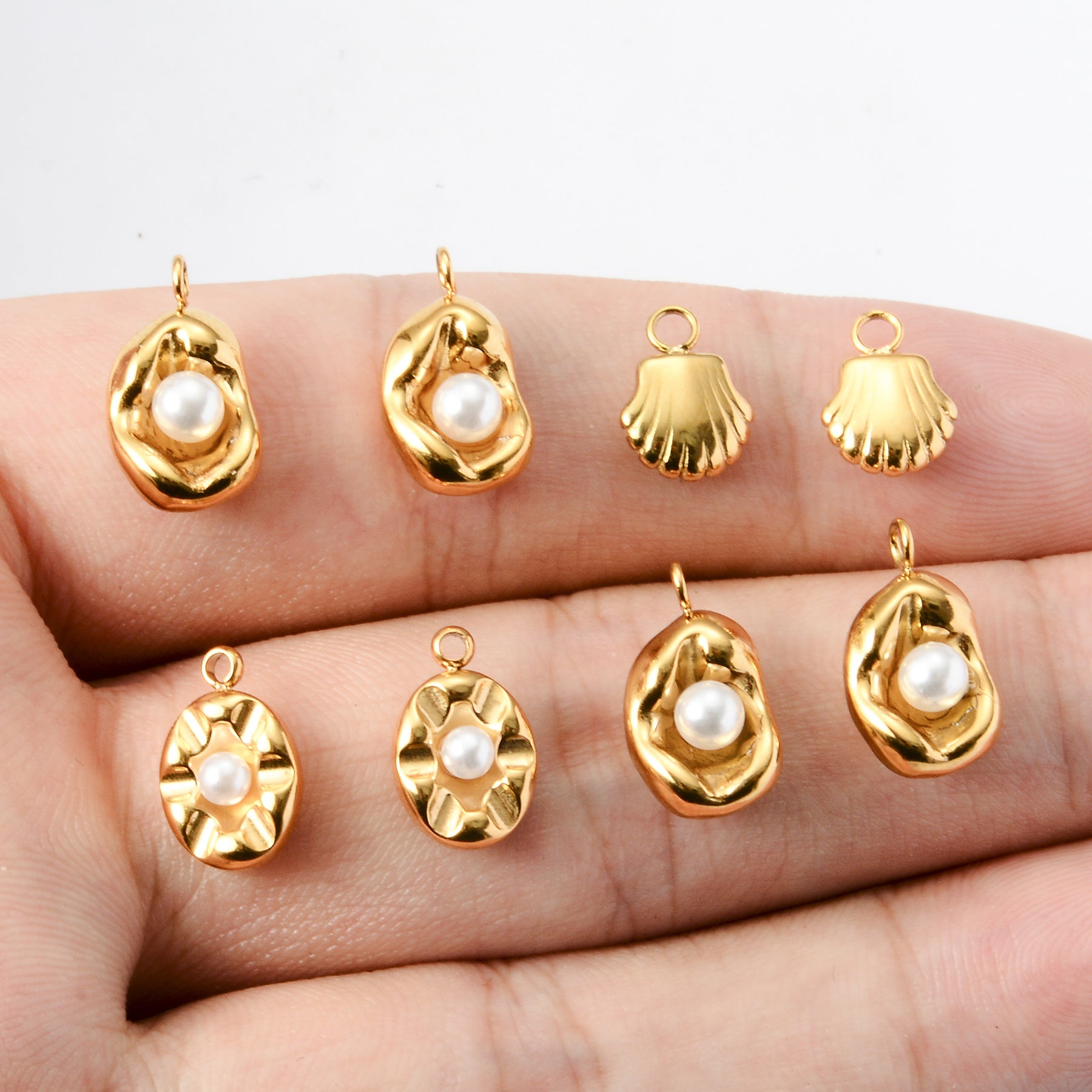 Damen Muschelanhänger aus hochwertigem Gold Shop Nory