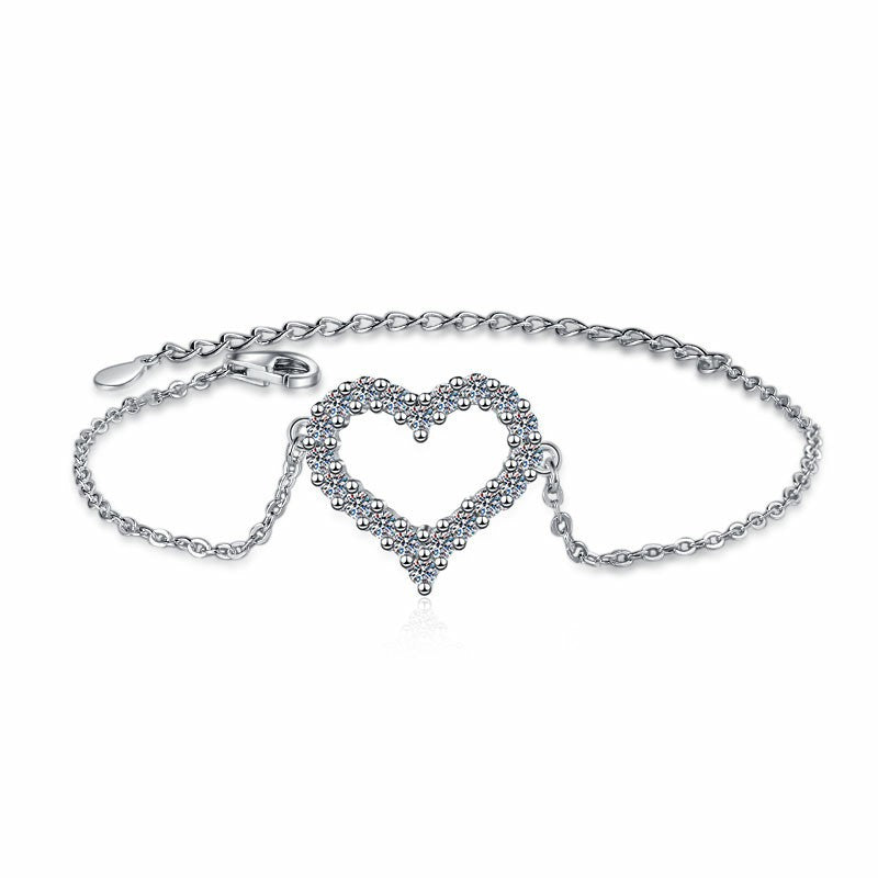 Damenarmband mit funkelndem Herzanhänger aus Zirkonia Shop Nory