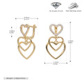 Damen Ohrhänger mit herzförmigem Design und funkelndem Zirkonbesatz Shop Nory