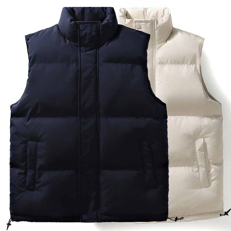 Damen Oversize Puffer‑Weste mit hohem Stehkragen, Frontblende und verstellbarem Kordelzugsaum Shop Nory