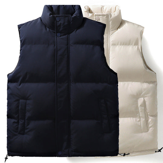 Damen Oversize Puffer‑Weste mit hohem Stehkragen, Frontblende und verstellbarem Kordelzugsaum Shop Nory