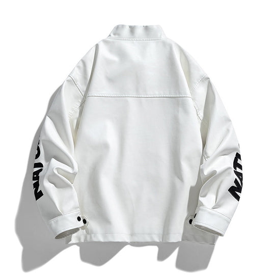 Herren Kunstlederjacke im Motorsport-Design Shop Nory