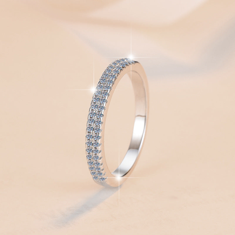 Damen Zierlicher Zirkonia-Streifenring Shop Nory